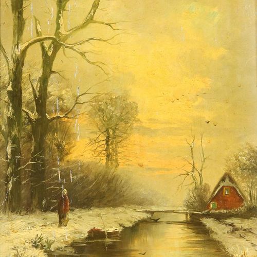 F.J Du Chattel, winterlandschap VAN ROSSUM DU CHATTEL, FREDERICUS (1856-1917) si&hellip;