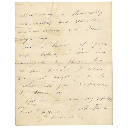 Nikola Tesla Autograph Letter Signed ALS signed â€œN. Tesla,â€ four pages on tw&hellip;