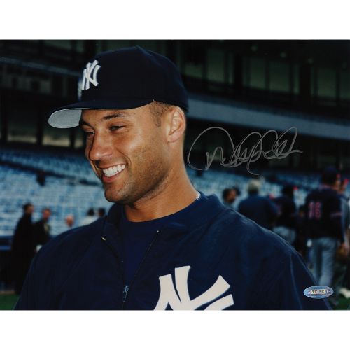 Derek Jeter Signed Photograph Handsome color glossy 10 x 8 close-up photo of the&hellip;