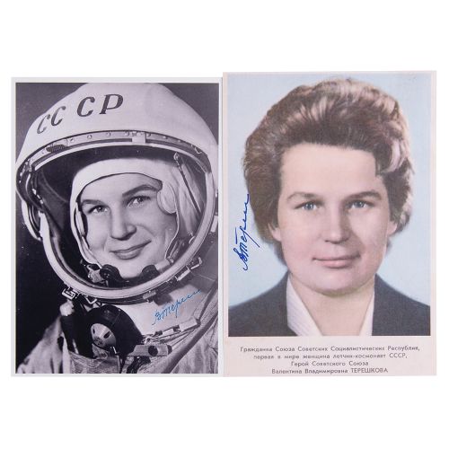 Valentina Tereshkova (2) Signed Photographs Two different glossy 5 x 7 photos of&hellip;