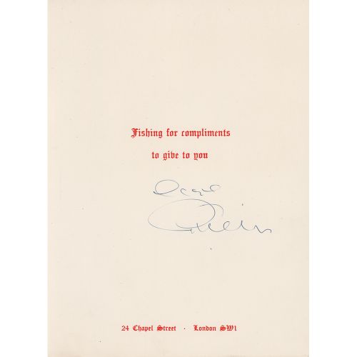 Beatles: Brian Epstein Signed Greeting Card Scarce original ‚ÄòFishing for compl&hellip;