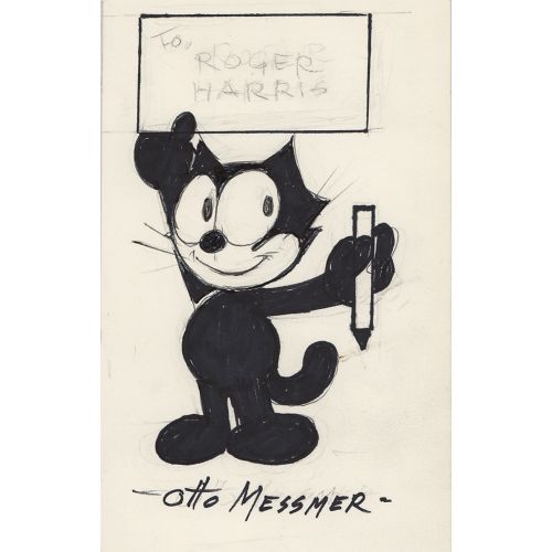 Otto Messmer Signed Sketch Original pencil and felt tip sketch of Felix the Cat &hellip;