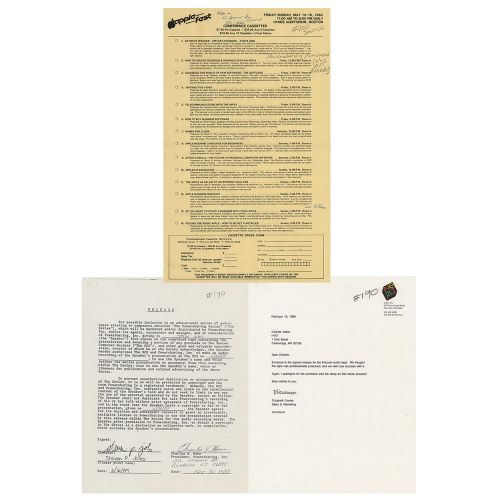 Steve Jobs 1989 Document Signed DS storico, firmato "Steven P. Jobs", una pagina&hellip;