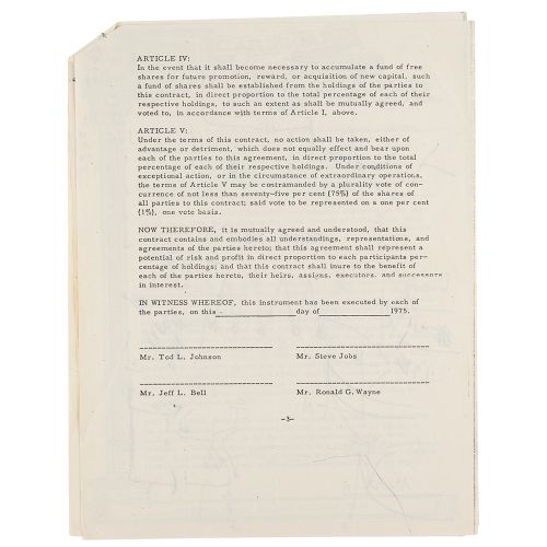 Steve Jobs: 1975 CICO Document with Annotations Rare and unusual unexecuted cont&hellip;