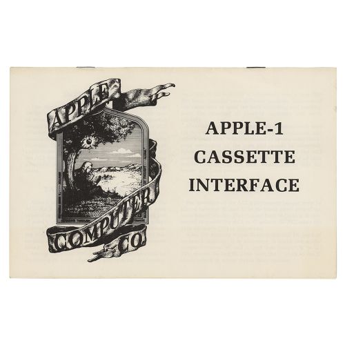 Steve Jobs: Original 1976 Apple-I Cassette Interface Manual Escaso manual de usu&hellip;