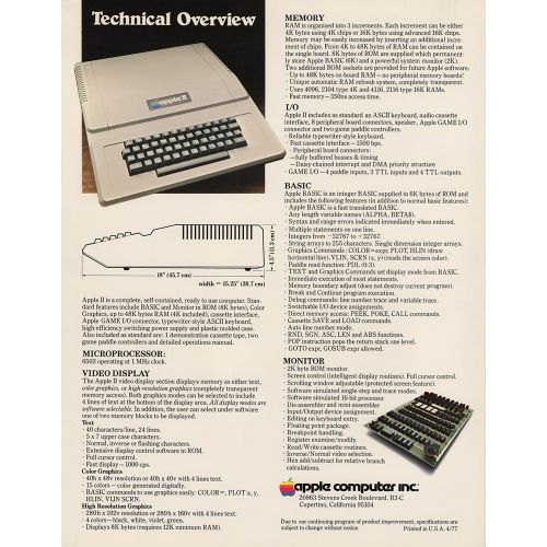 Steve Jobs: Apple II (3) Early Ephemera Items Begehrenswerter Satz von drei früh&hellip;