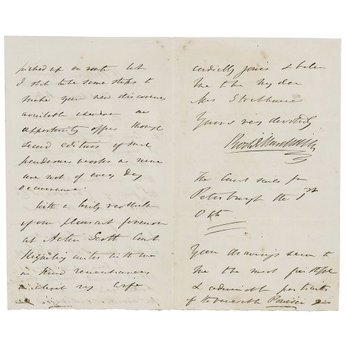 Roderick Murchison Autograph Letter Signed ALS, trois pages sur deux feuilles co&hellip;