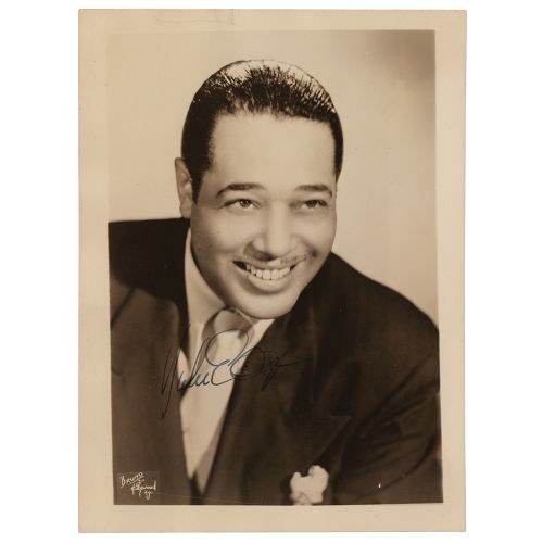 Duke Ellington Signed Photograph Retrato vintage en acabado mate de 5 x 7 del le&hellip;