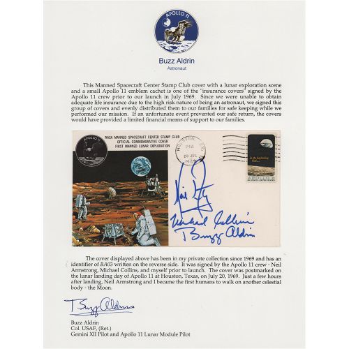 Buzz Aldrin's Apollo 11 'Type 1' Insurance Cover Buzz Aldrin's Apollo 11 'Type 1&hellip;