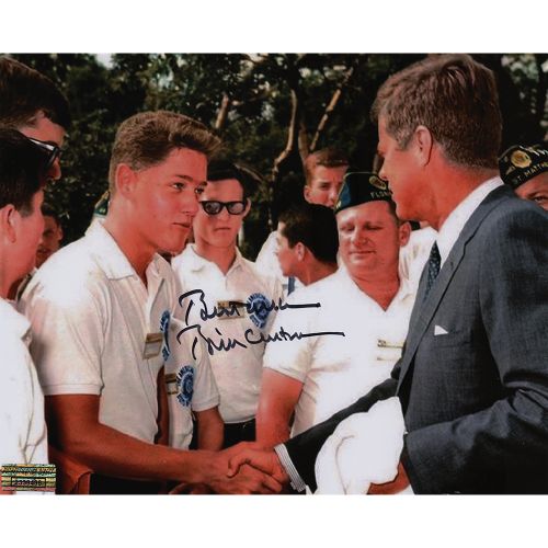 Bill Clinton Signed Photograph Color satin-finish 10 x 8 photo of Boys Nation de&hellip;