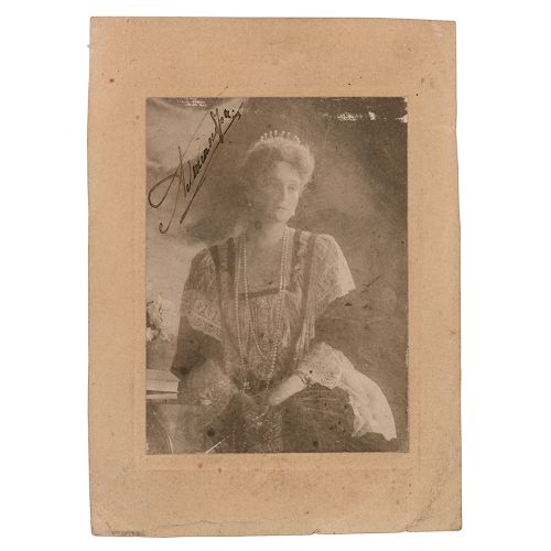 Alexandra Feodorovna Signed Photograph Exceptionnellement rare photo matte de 3,&hellip;