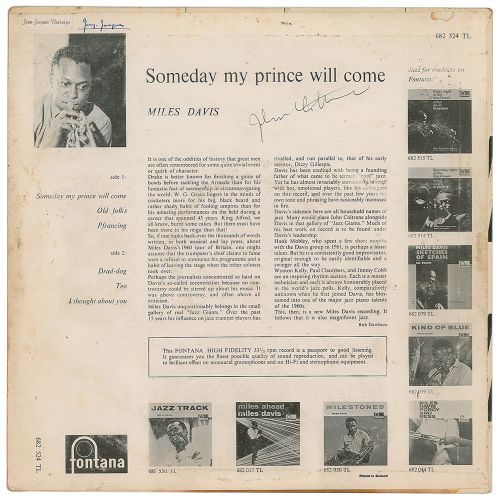 John Coltrane Signed Album L'album Someday My Prince Will Come è firmato da John&hellip;