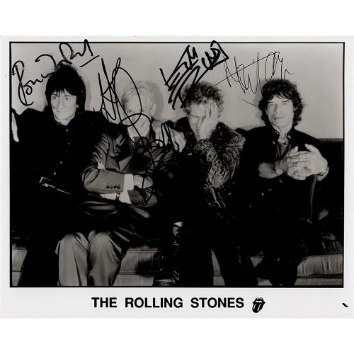 Rolling Stones Signed Photograph Graziosa foto lucida 10 x 8 dei Rolling Stones &hellip;