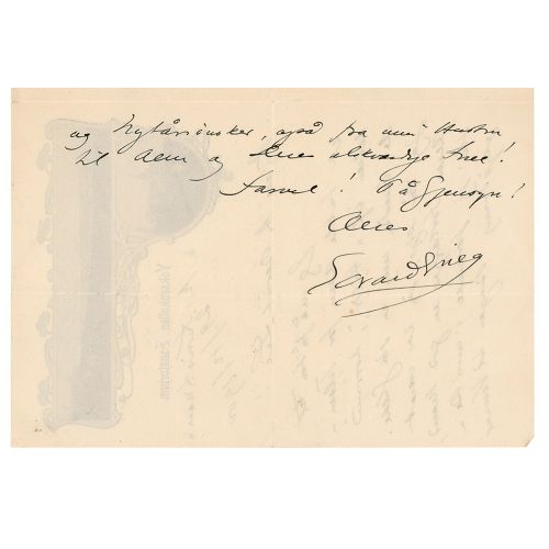 Edvard Grieg Autograph Letter Signed Important compositeur et pianiste norvégien&hellip;