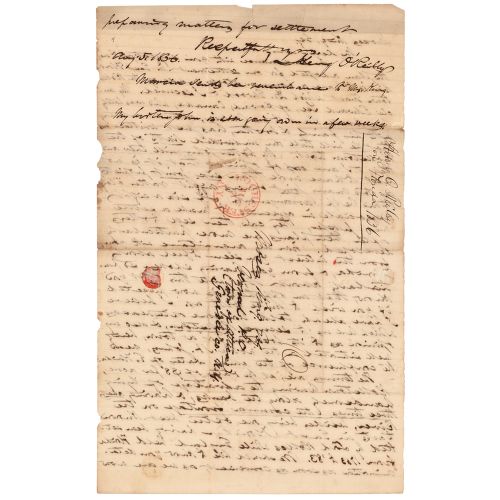 Florida Territory: Early Real Estate Development Letter (1836) ALS de l'homme d'&hellip;