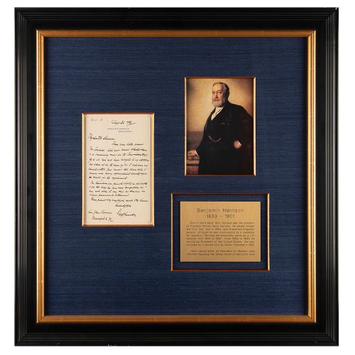 Benjamin Harrison Autograph Letter Signed as President on Army Appointments ALS &hellip;