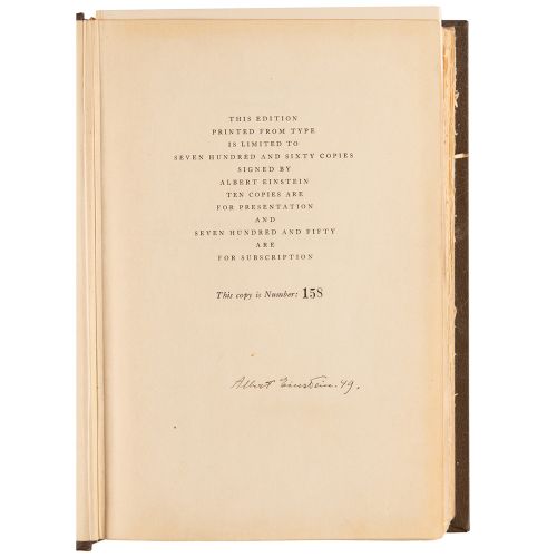 Albert Einstein Signed Book - Philosopher-Scientist: Volume VII of the Influenti&hellip;