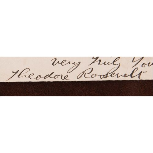 Theodore Roosevelt Autograph Letter Signed ALS, une page, 5 x 3, 10 mars, [sans &hellip;
