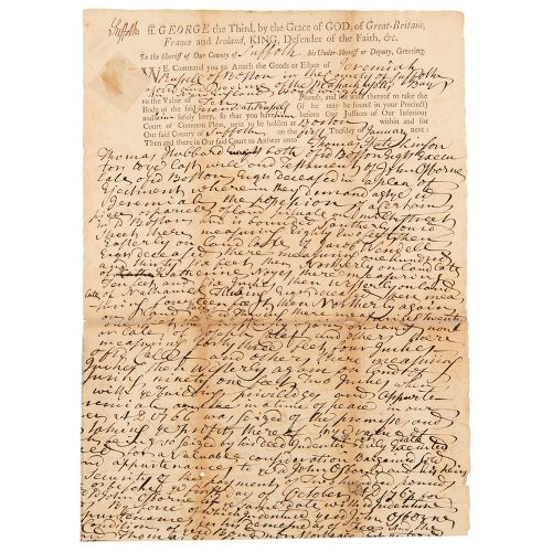 John Adams Autograph Endorsement Signed Endossement manuscrit, signé "John Adams&hellip;