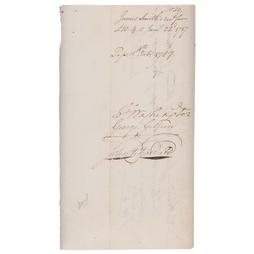 George Washington Document Signed for the Potomac Company DS, signé "Go : Washin&hellip;