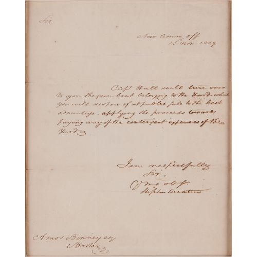 Stephen Decatur Autograph Letter Signed Officier de marine américain (1779-1820)&hellip;