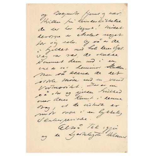 Edvard Grieg Autograph Letter Signed Important compositeur et pianiste norvégien&hellip;