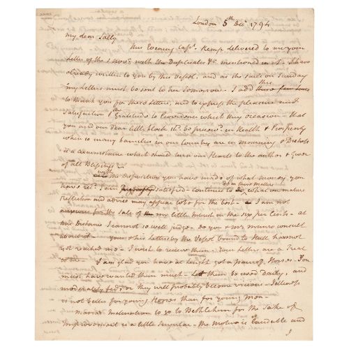 John Jay Autograph Letter Signed as Chief Justice - Written from London Two Week&hellip;