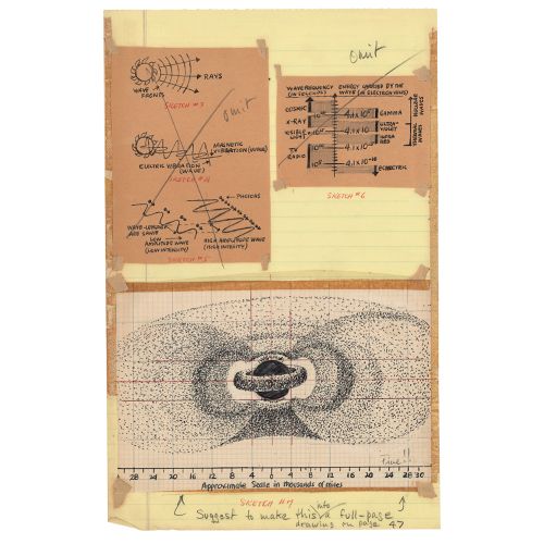 Wernher von Braun Collection of (9) Conceptual Sketches and Diagrams for Collier&hellip;