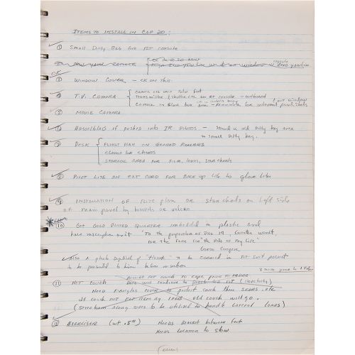 Gordon Cooper’s Mercury-Atlas 9 Notebook - Over 20 Pages of Handwritten Notes an&hellip;