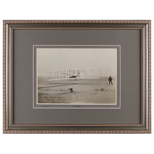 Orville Wright Signed Photograph of Man's First Flight - Presented to His Longti&hellip;