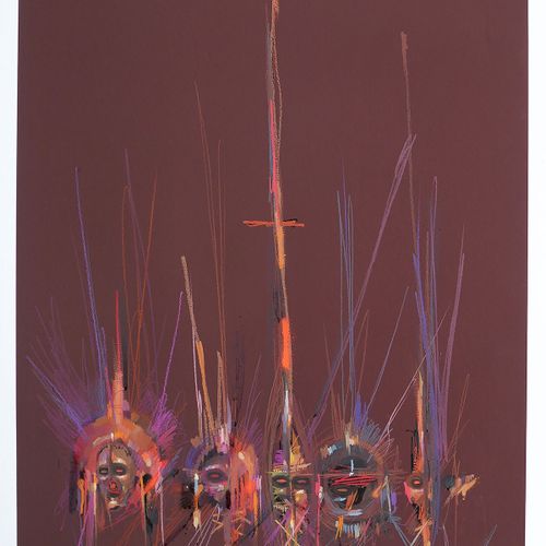 Stéphane Carricondo " Scene "
 70 x 100 cm 
 Techniques mixtes sur papier d’art &hellip;