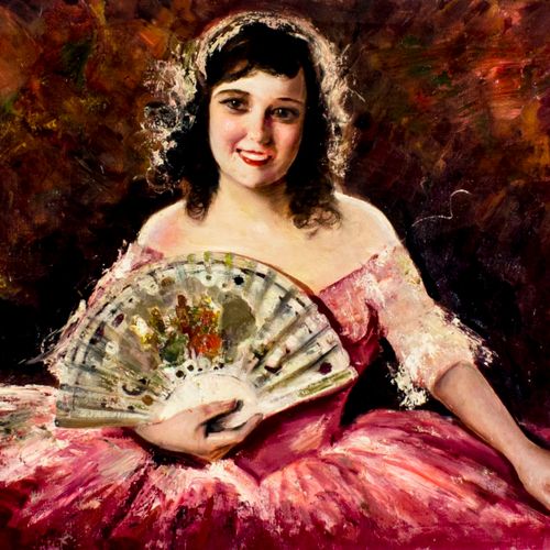 Ernesto Fontana (Italy,1837-1918) oil painting antique ARTISTE : Ernesto Fontana&hellip;
