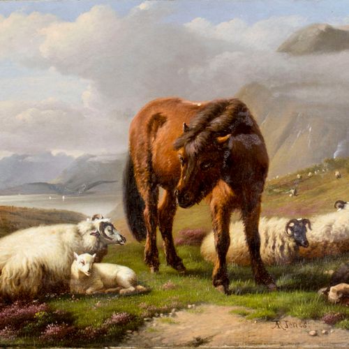 Adolphe Robert Jones (Belgian,1806-1874) oil painting antique ARTISTE : Daniel A&hellip;