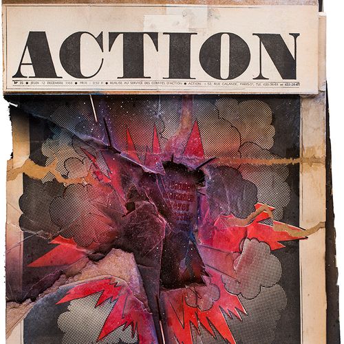 Hendrik Czakainski 行动 》2018年 5月68 日，《行动》杂志原封面上的混合媒体，54 × 37厘米 42位城市艺术艺术家在《行动》的原始&hellip;