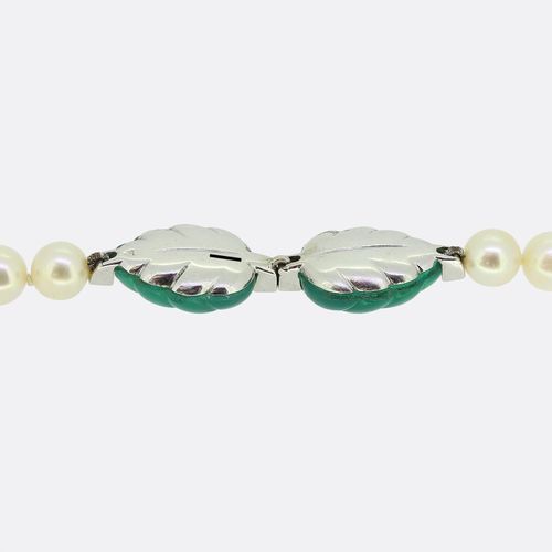 Cartier Green Chalcedony and Diamond Pearl Bracelet Cartier Green Chalcedony and&hellip;