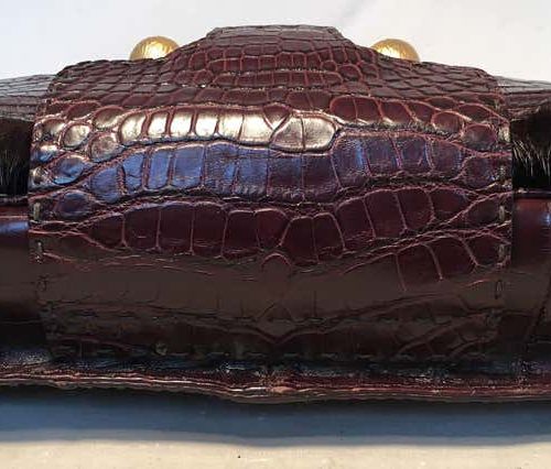 Rare Limited Edition Fendi Brown Alligator and Mink Fur Satchel Handbag Rare sac&hellip;