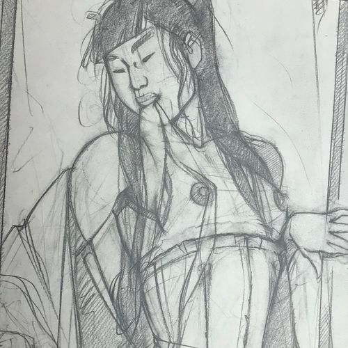 Marc Michetz Disegno originale - Giovane donna samurai - (2022)

Questa grande c&hellip;