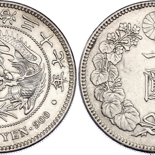 Null Japon 1 Yen 1904 (37)
Y# A25.3, N# 5505 ; Argent ; Meiji ; XF+