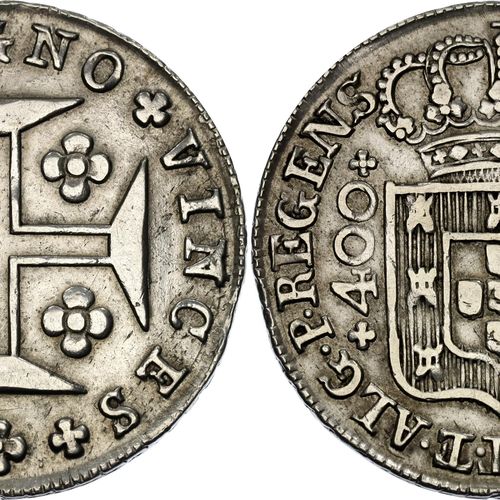 Null Portugal 400 Reis 1816
KM# 331, N# 26934 ; Argent ; Joao Prince Régent ; XF&hellip;