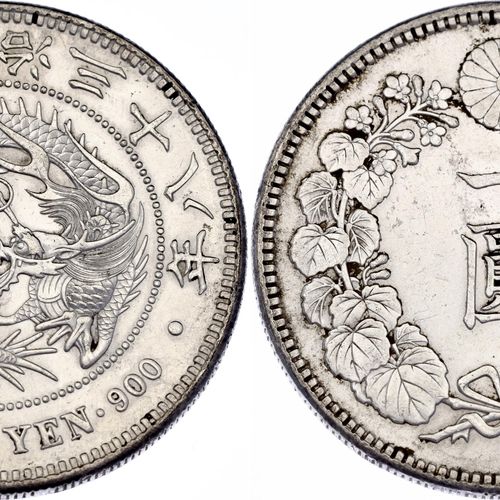 Null Japon 1 Yen 1905 (38)
Y# A25.3, N# 5505 ; Argent ; Meiji ; UNC avec légères&hellip;