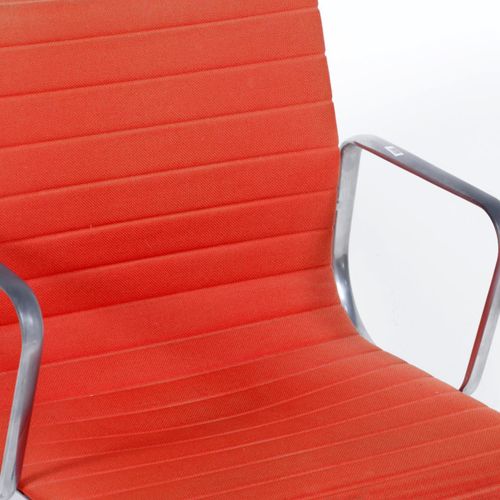 Null Vitra, orange upholstered design desk chair