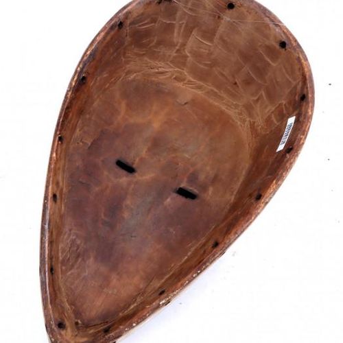 Null 非洲木制面具，方，加蓬，长.34厘米