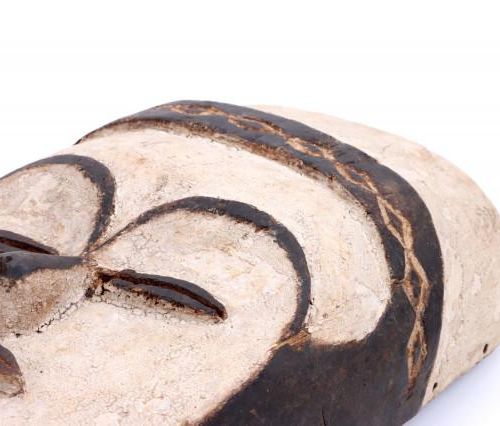 Null 非洲木制面具，方，加蓬，长60厘米