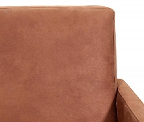 Null Dos sillas giratorias tapizadas de color marrón