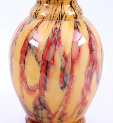 Null Multicolored decorative glass vase, h.32 cm