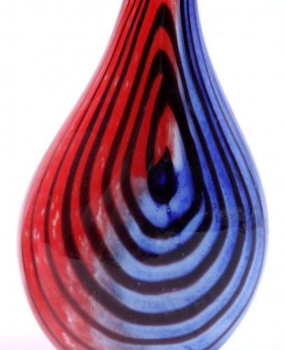 Null Juego de jarrones de cristal multicolor, h.30 cm