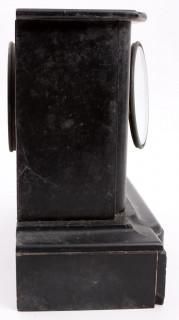 Null Zwart marmeren schoorsteenpendule, h.27 cm