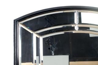 Null Geslepen spiegel in zwart met goudkleurige lijst, 205 x 105 cm