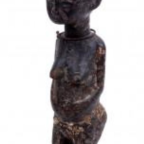 Null Afrikaans houten sculptuur, Baule, Ivoorkust, h.29 cm
