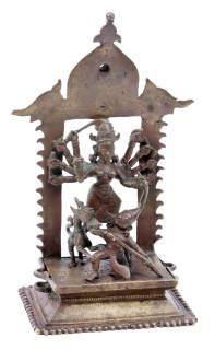 Null Antiek bronzen shiva beeld, h.23 cm.